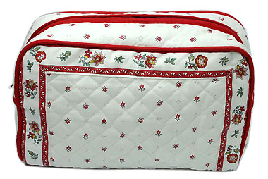 Provence pattern toiletries bag (Calissons. white x bordeaux) - Click Image to Close